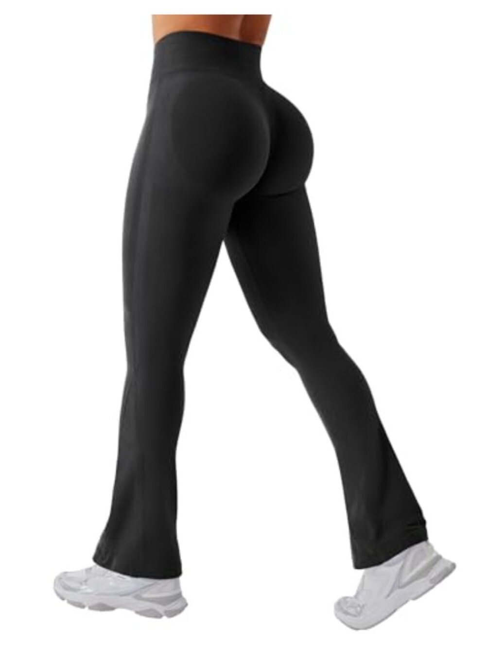 Seamless High Waisted Flared Yoga Pants Booty Lift Scrunch Leggings
